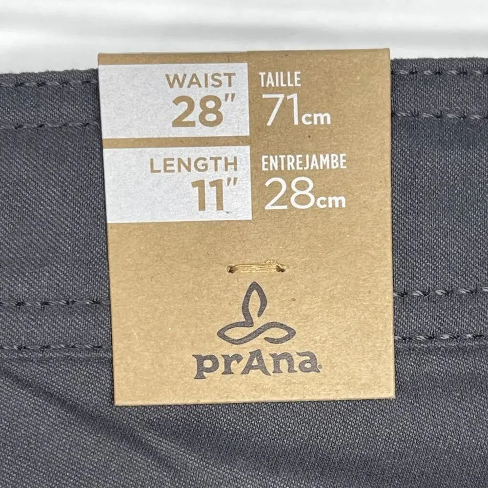 2/$30 NWT prAna Brion Short 11 inch W28 Charcoal Abrasion Resistant Reinforced - Picture 11 of 16